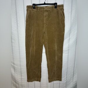 Polo Ralph Lauren Pants Mens 36x30 Tan Corduroy Chino Flat Front 5 Pocket 339
